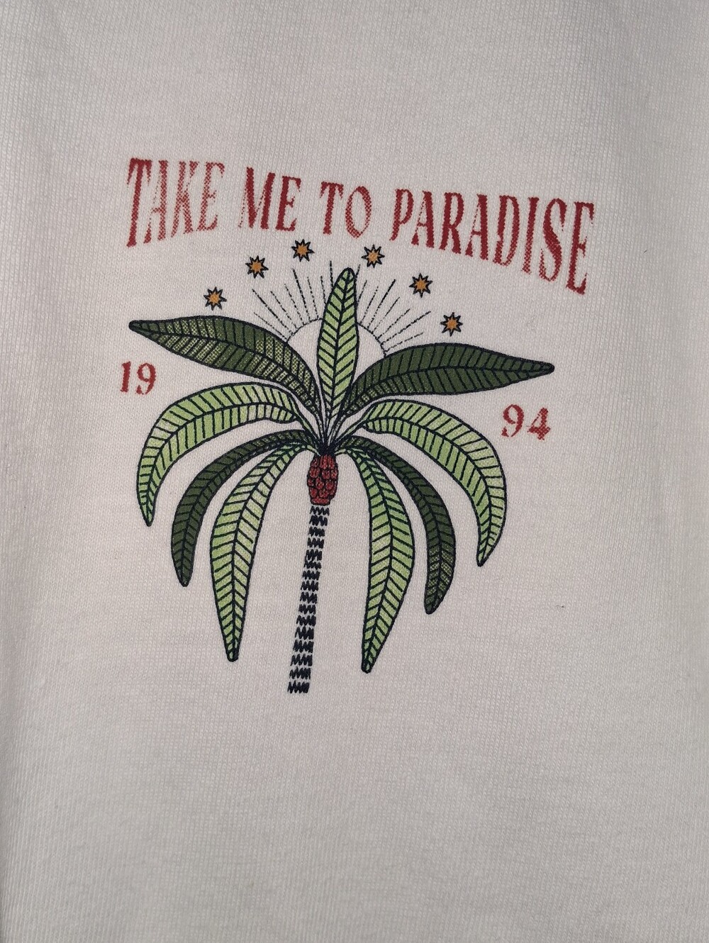 Vintage Tee Old Navy Paradise Palm Graphic T-Shirt White XL 100% Cotton - Picture 3 of 8